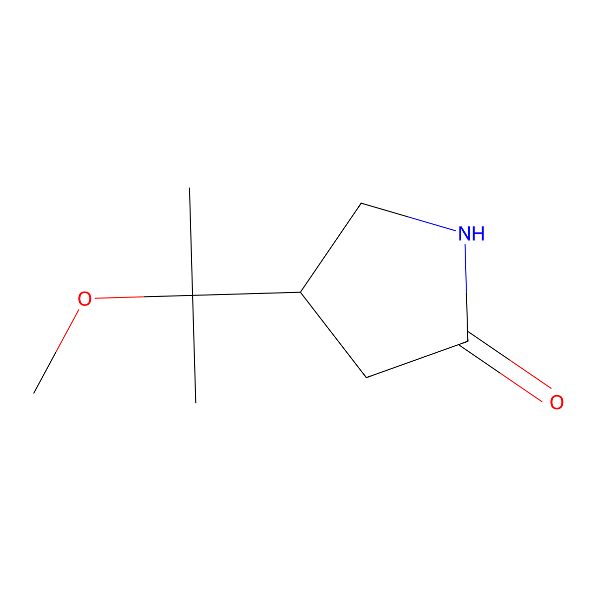 4-(2-Methoxypropan-2-yl)pyrrolidin-2-one molecular structure, CAS 1935144-36-7