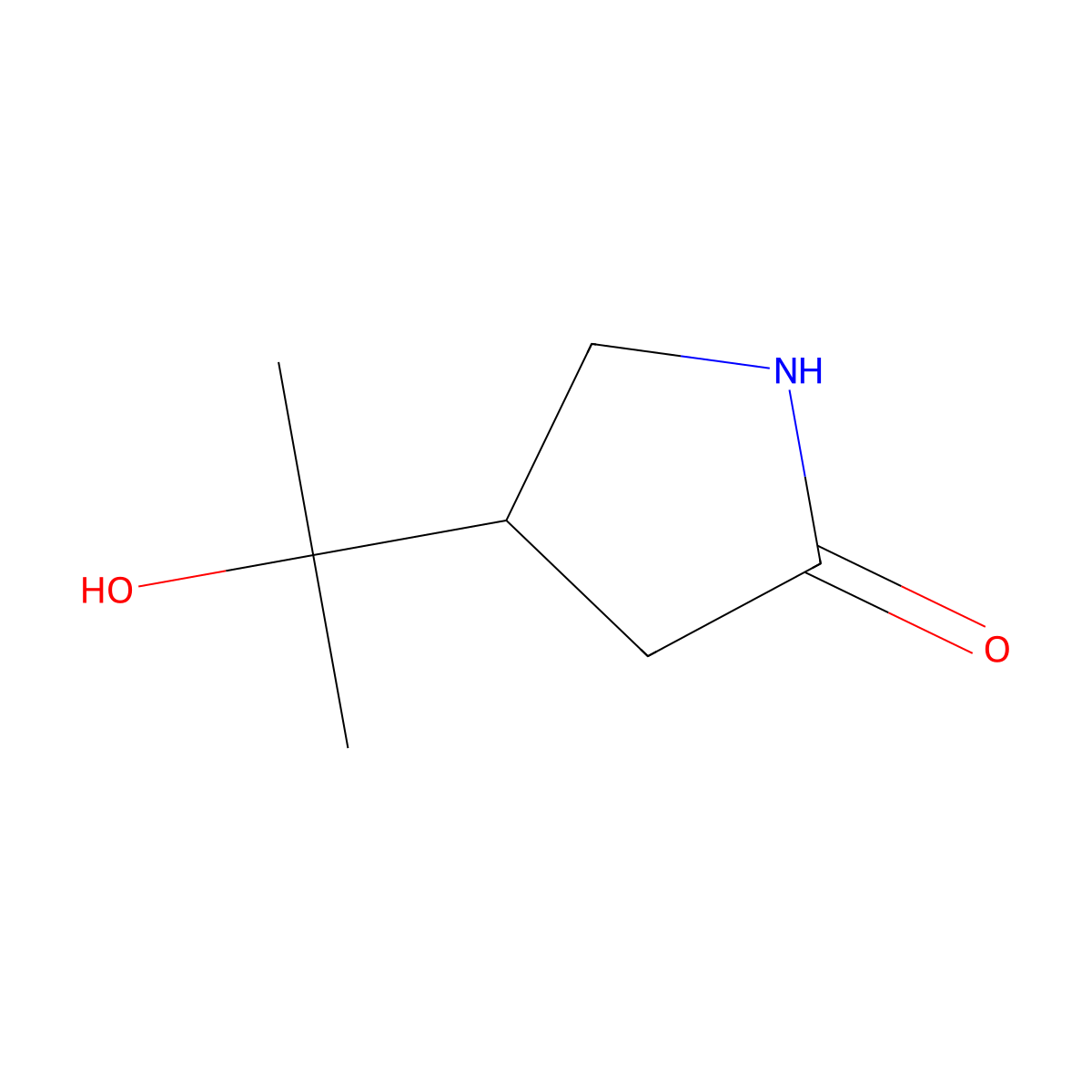 4-(2-Hydroxypropan-2-yl)pyrrolidin-2-one molecular structure, CAS 1935149-18-0