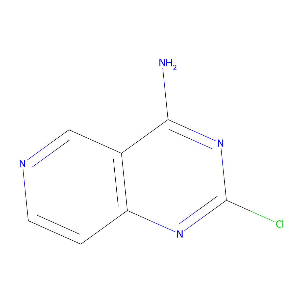 2-Chloropyrido[4,3-d]pyrimidin-4-amine molecular structure, CAS 1935150-89-2