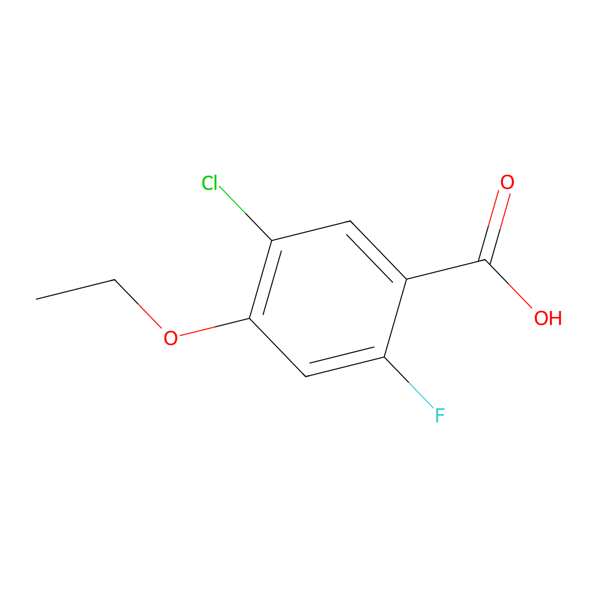 5-Chloro-4-ethoxy-2-fluorobenzoic acid molecular structure, CAS 1935151-64-6