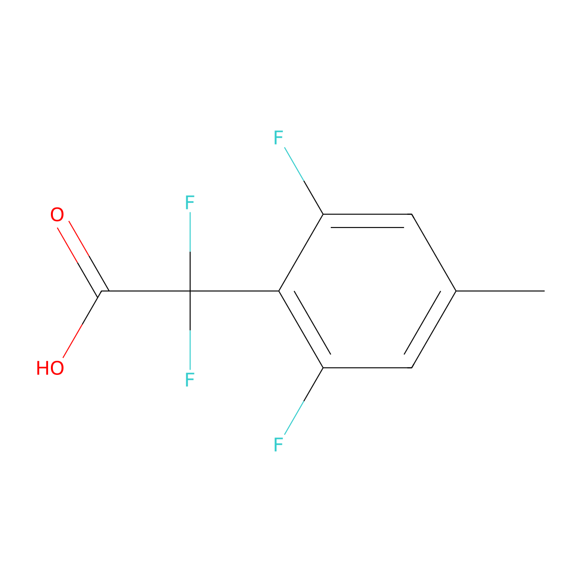2-(2,6-Difluoro-4-methylphenyl)-2,2-difluoroacetic acid molecular structure, CAS 1935152-60-5