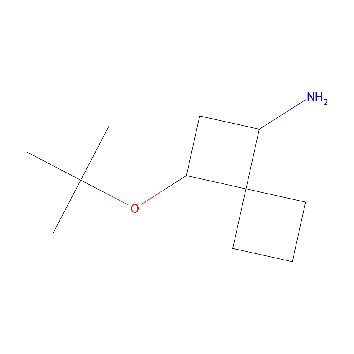 3-(Tert-butoxy)spiro(3.3)heptan-1-amine molecular structure, CAS 1935154-10-1