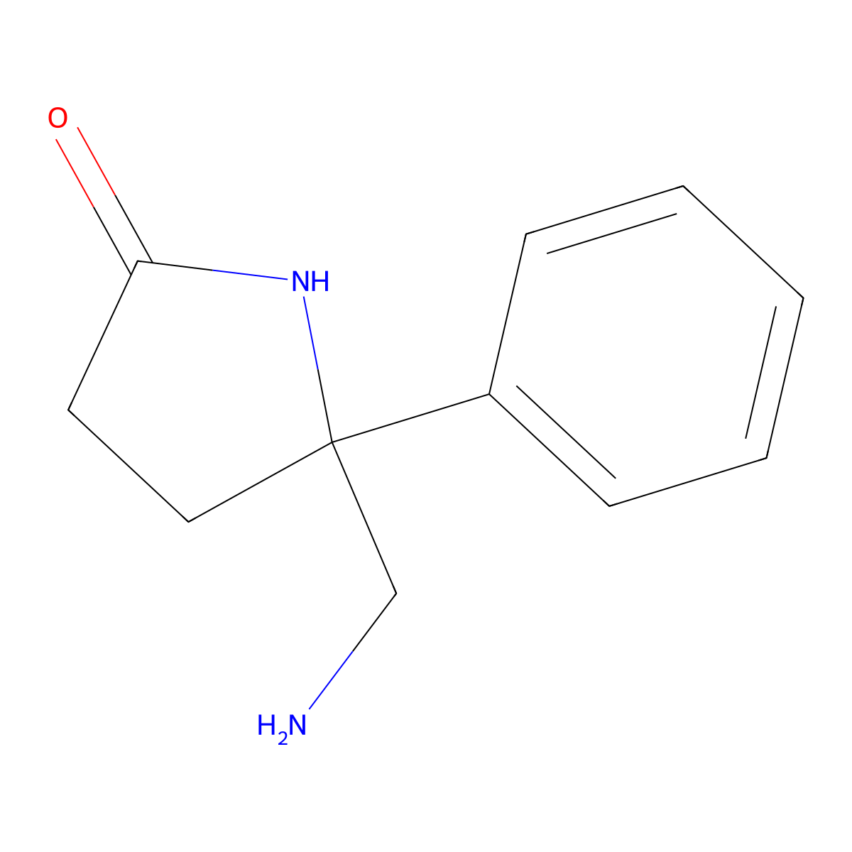 5-(Aminomethyl)-5-phenylpyrrolidin-2-one molecular structure, CAS 1935163-35-1