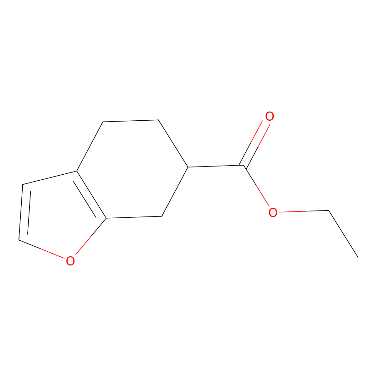 Ethyl 4,5,6,7-tetrahydrobenzofuran-6-carboxylate molecular structure, CAS 1935164-09-2