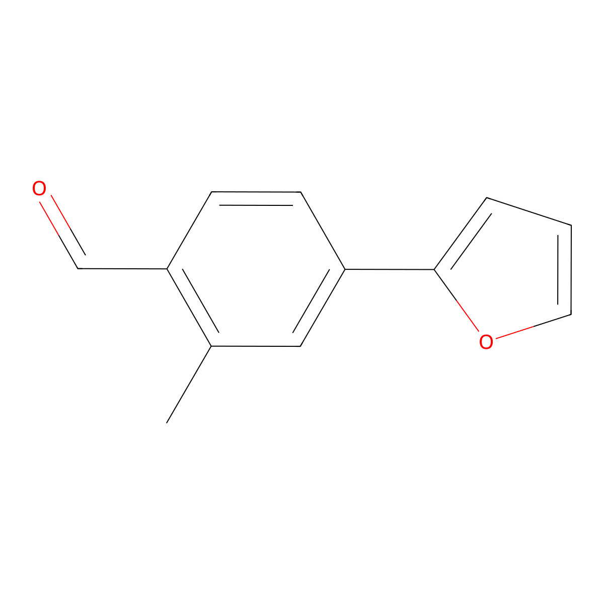 4-(2-Furanyl)-2-methylbenzaldehyde molecular structure, CAS 1935164-40-1