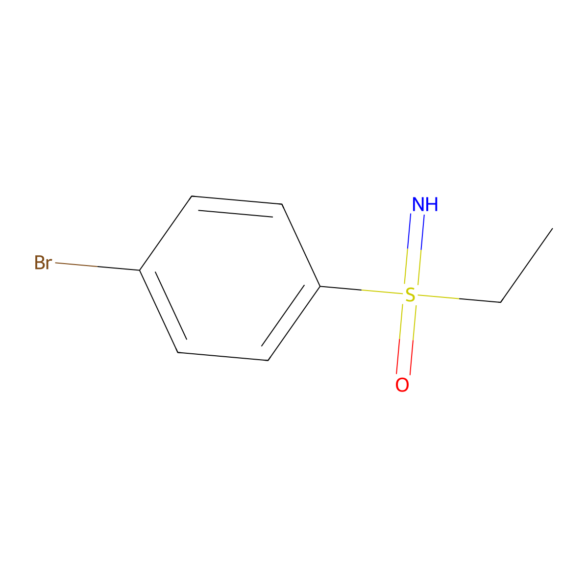 1-Bromo-4-(ethylsulfonimidoyl)benzene molecular structure, CAS 1935164-83-2