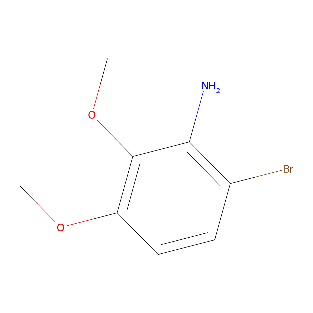 6-Bromo-2,3-dimethoxyaniline molecular structure, CAS 1935171-04-2