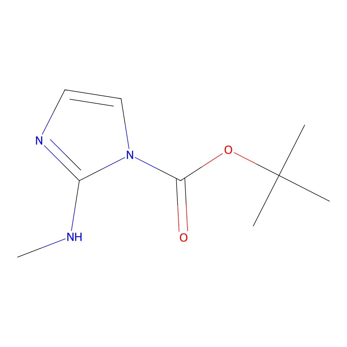 Tert-butyl 2-(methylamino)imidazole-1-carboxylate molecular structure, CAS 1935172-04-5