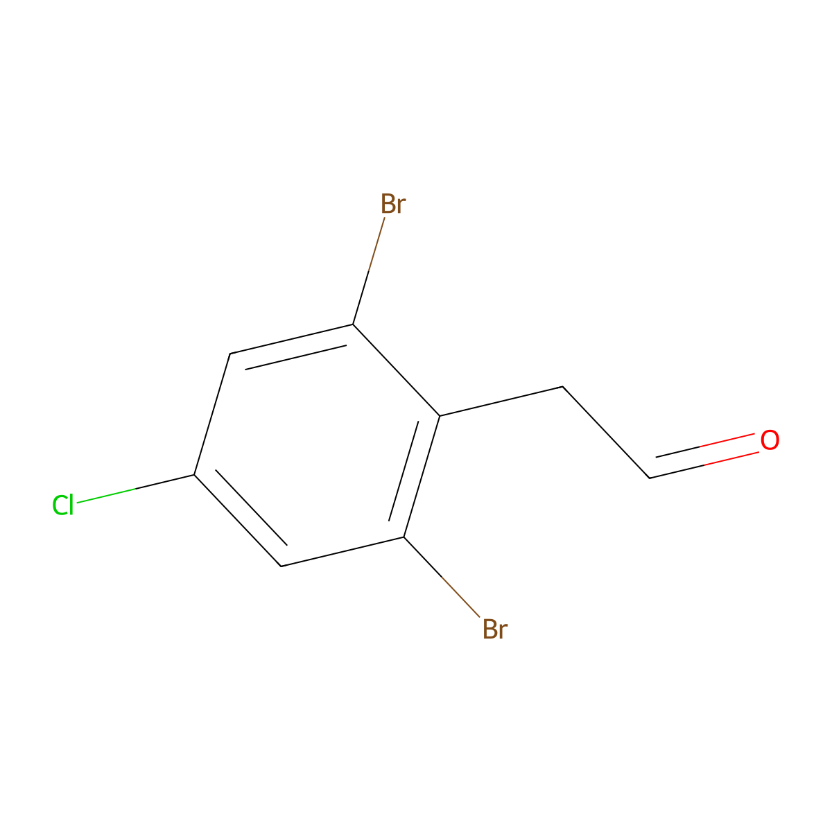 2-(2,6-Dibromo-4-chlorophenyl)acetaldehyde molecular structure, CAS 1935172-71-6
