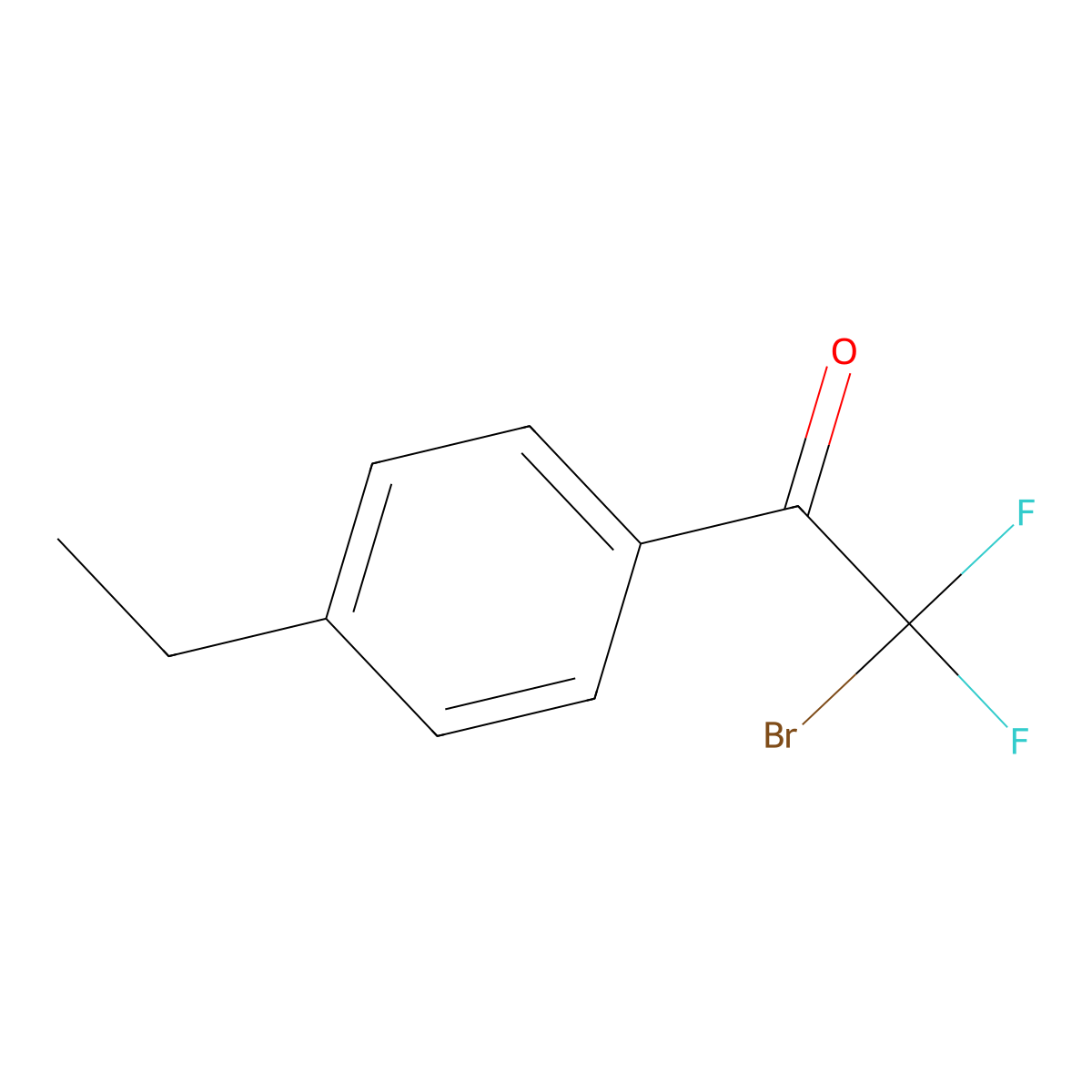 2-Bromo-2,2-difluoro-1-(4-ethylphenyl)ethanone molecular structure, CAS 1935176-52-5