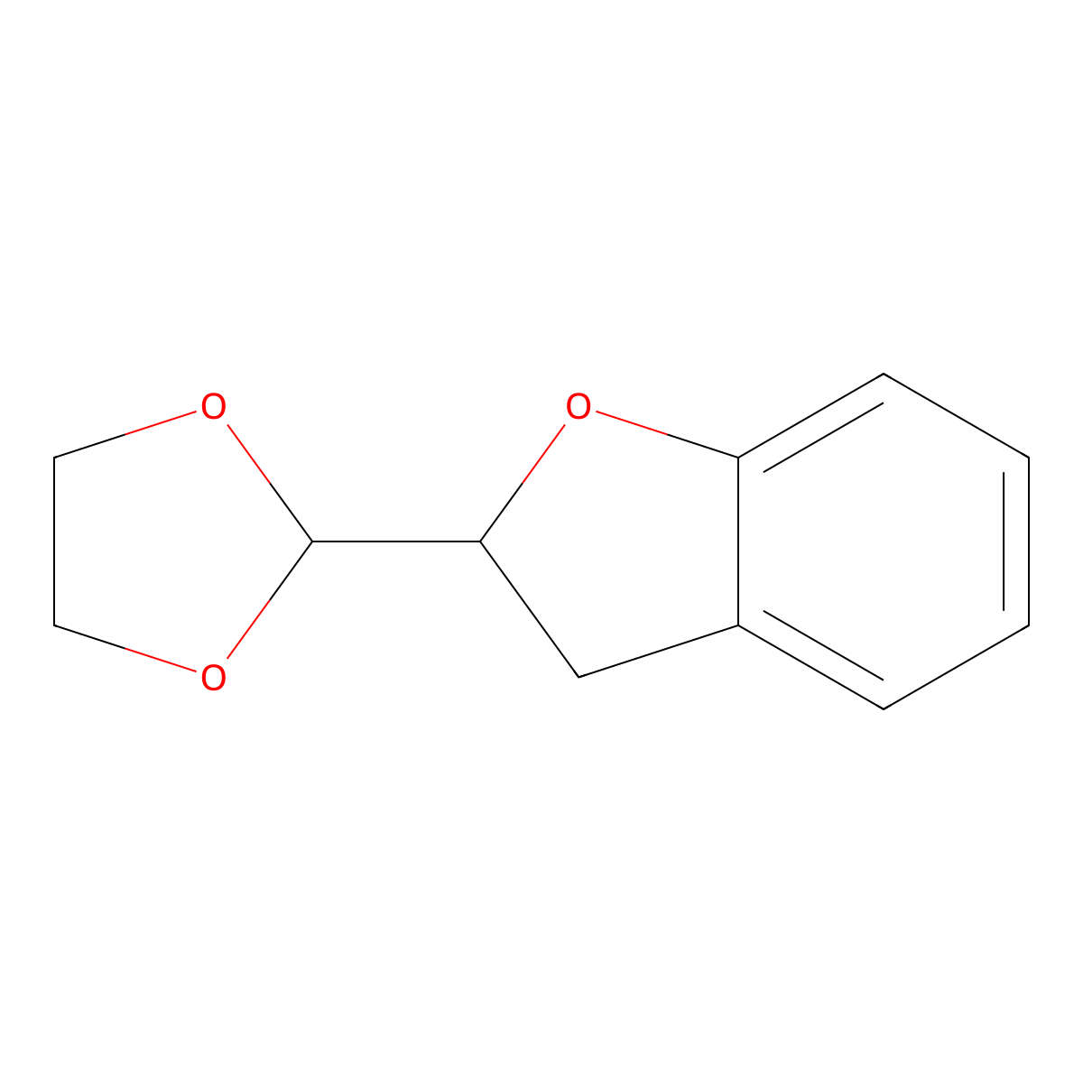 2-(1,3-Dioxolan-2-yl)-2,3-dihydro-1-benzofuran molecular structure, CAS 1935179-14-8