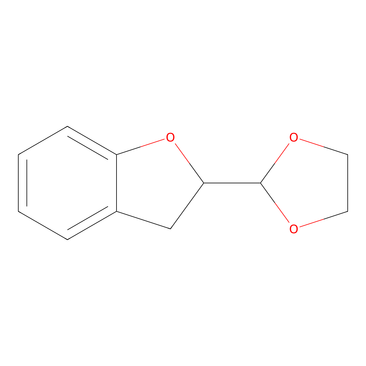 2-(1,3-Dioxolan-2-yl)-2,3-dihydro-1-benzofuran molecular structure, CAS 1935179-14-8