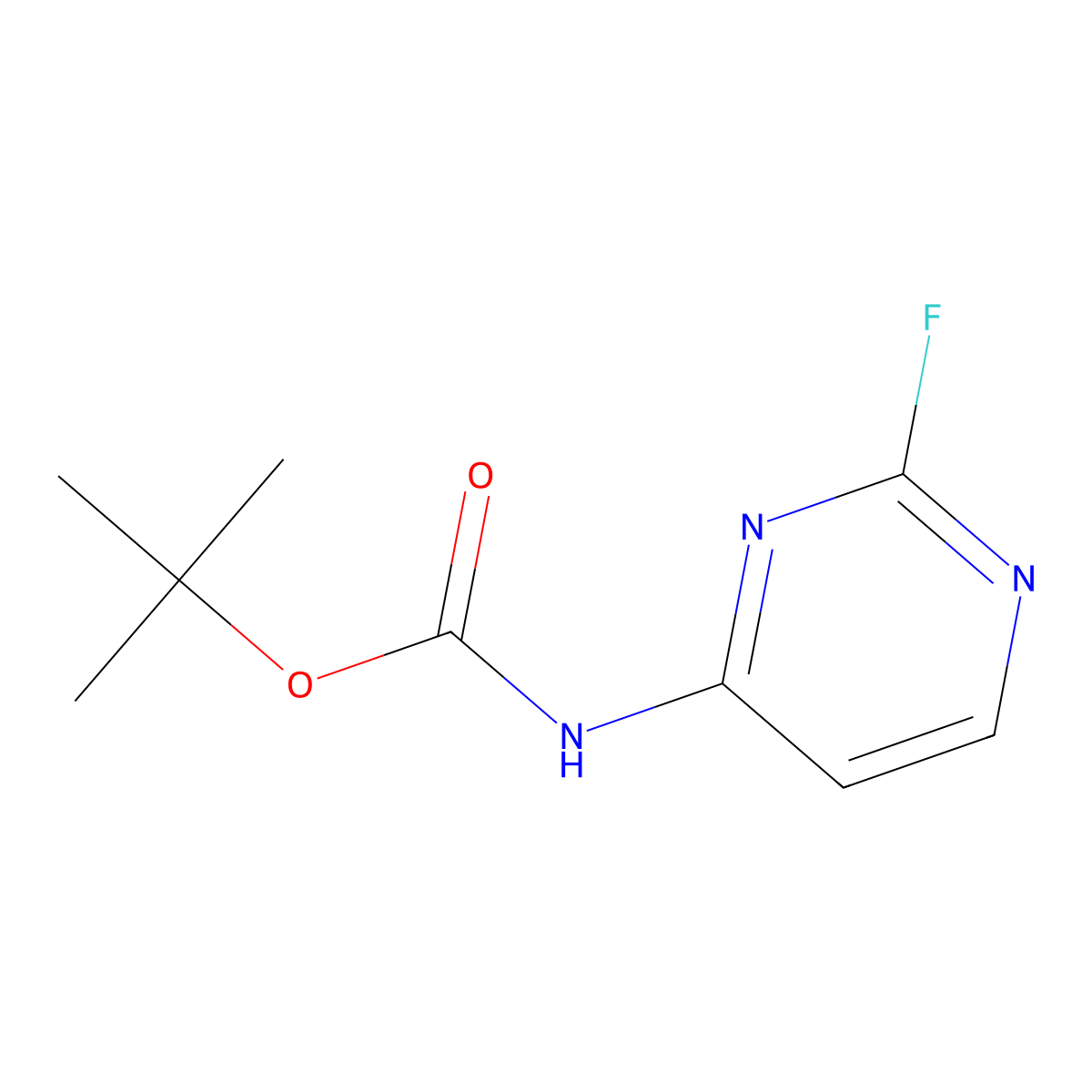 tert-Butyl (2-fluoropyrimidin-4-yl)carbamate molecular structure, CAS 1935183-76-8