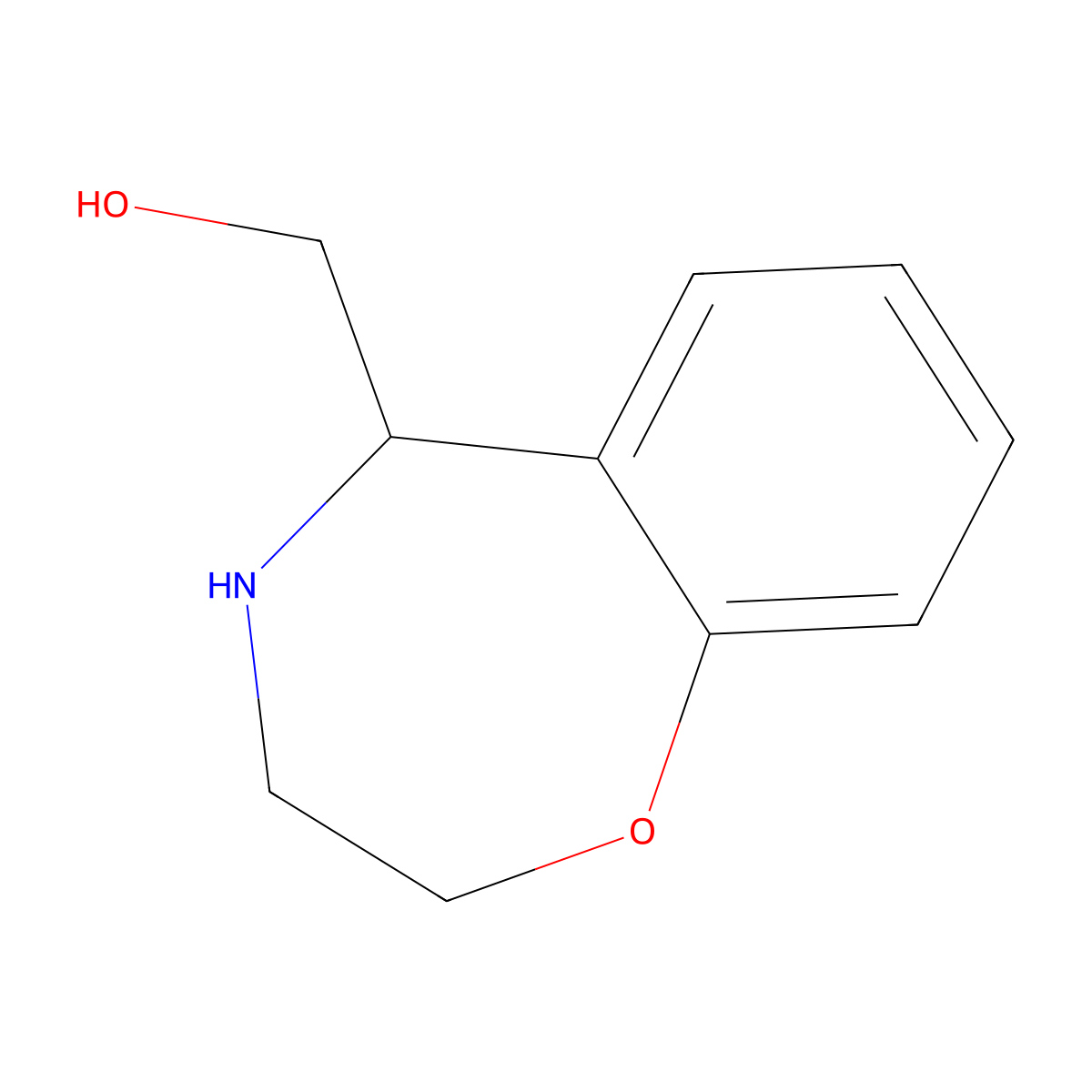 2,3,4,5-Tetrahydro-1,4-benzoxazepin-5-ylmethanol molecular structure, CAS 1935184-31-8