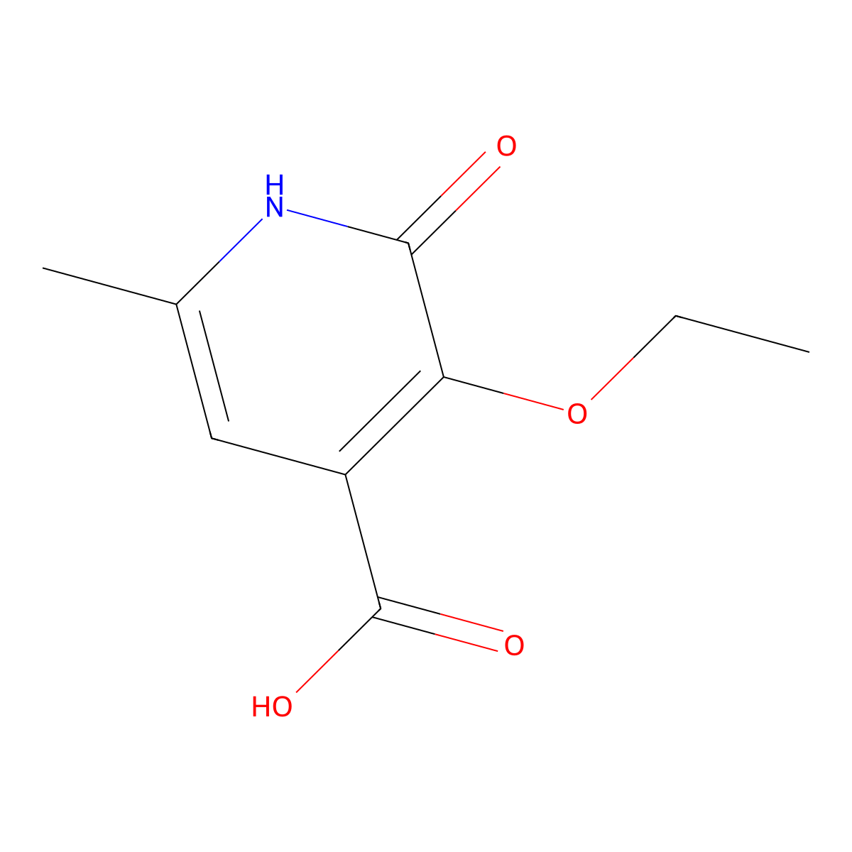 3-Ethoxy-2-hydroxy-6-methylpyridine-4-carboxylic acid molecular structure, CAS 1935185-25-3