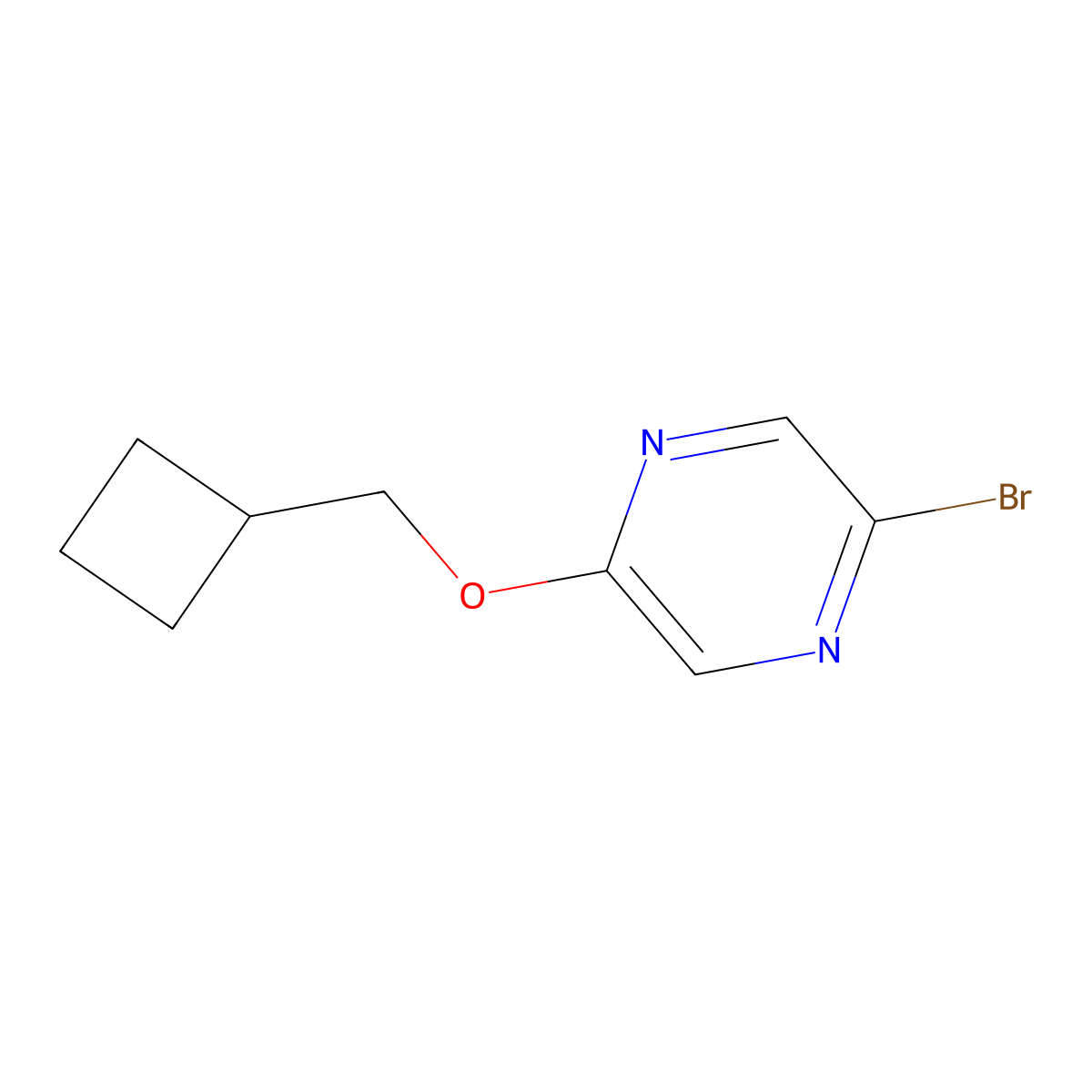2-Bromo-5-(cyclobutylmethoxy)pyrazine molecular structure, CAS 1935189-83-5