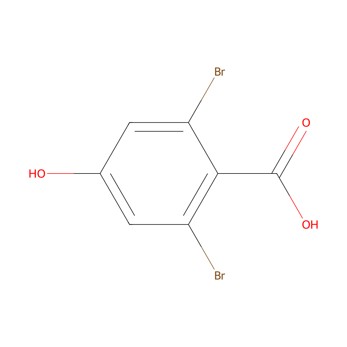 2,6-Dibromo-4-hydroxybenzoic acid molecular structure, CAS 1935194-66-3