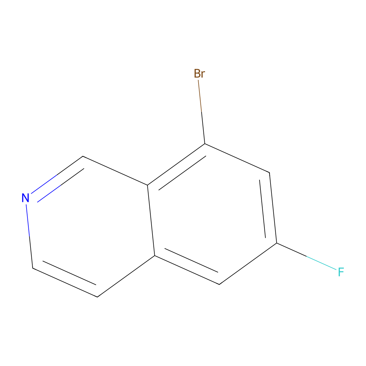 8-Bromo-6-fluoroisoquinoline molecular structure, CAS 1935199-41-9