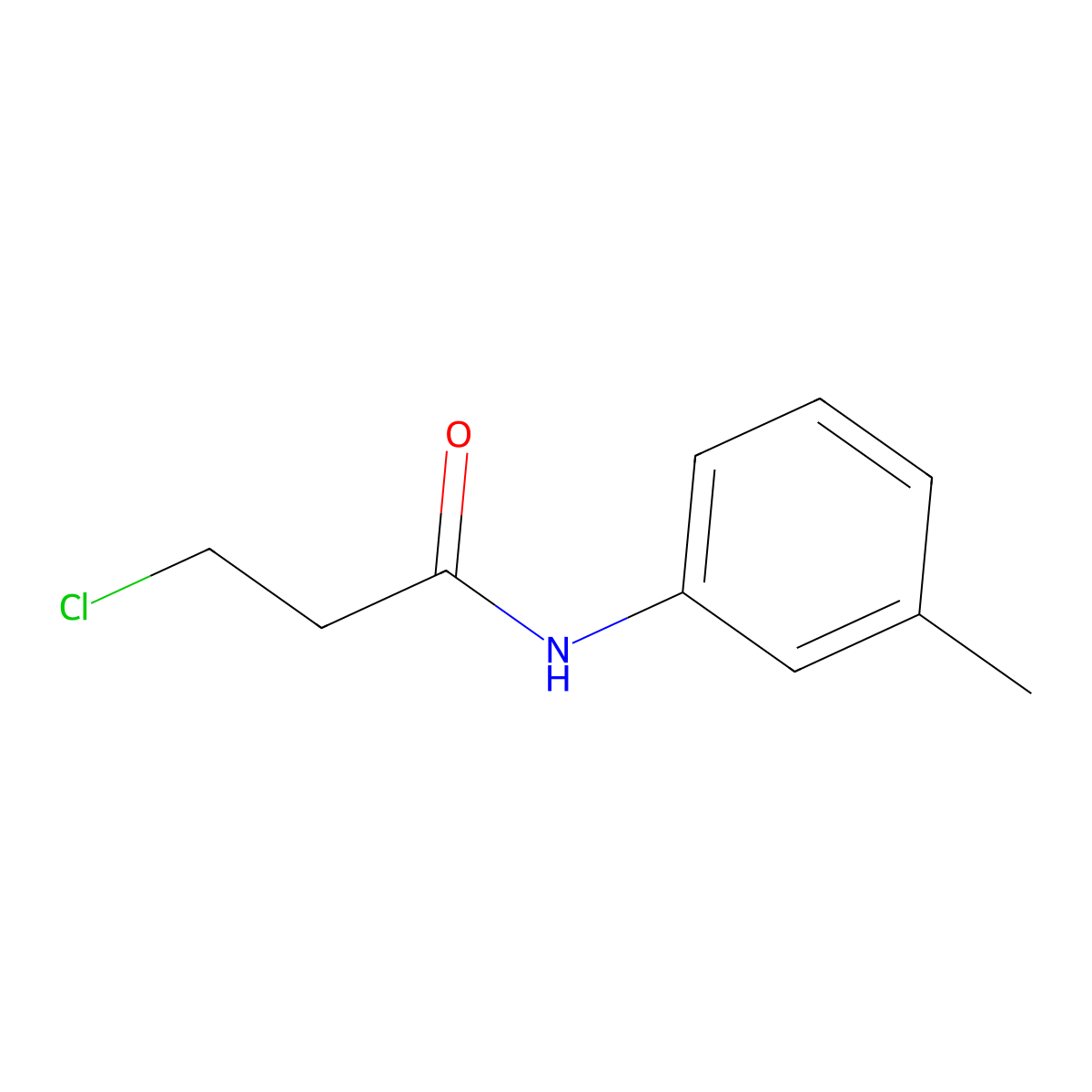 Propanamide, N-(3-methylphenyl)-3-chloro- molecular structure, CAS 19352-22-8