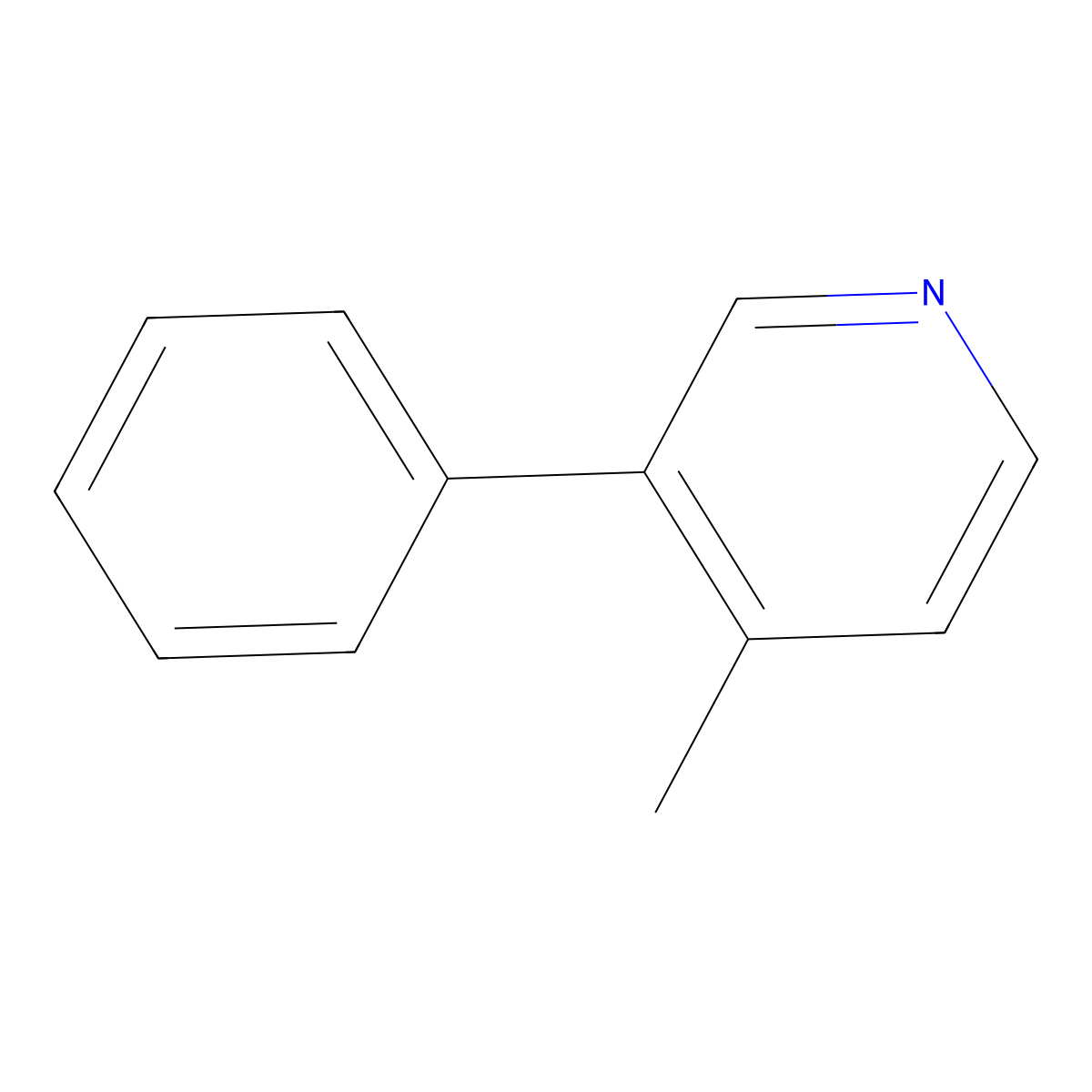 4-Methyl-3-phenylpyridine molecular structure, CAS 19352-29-5