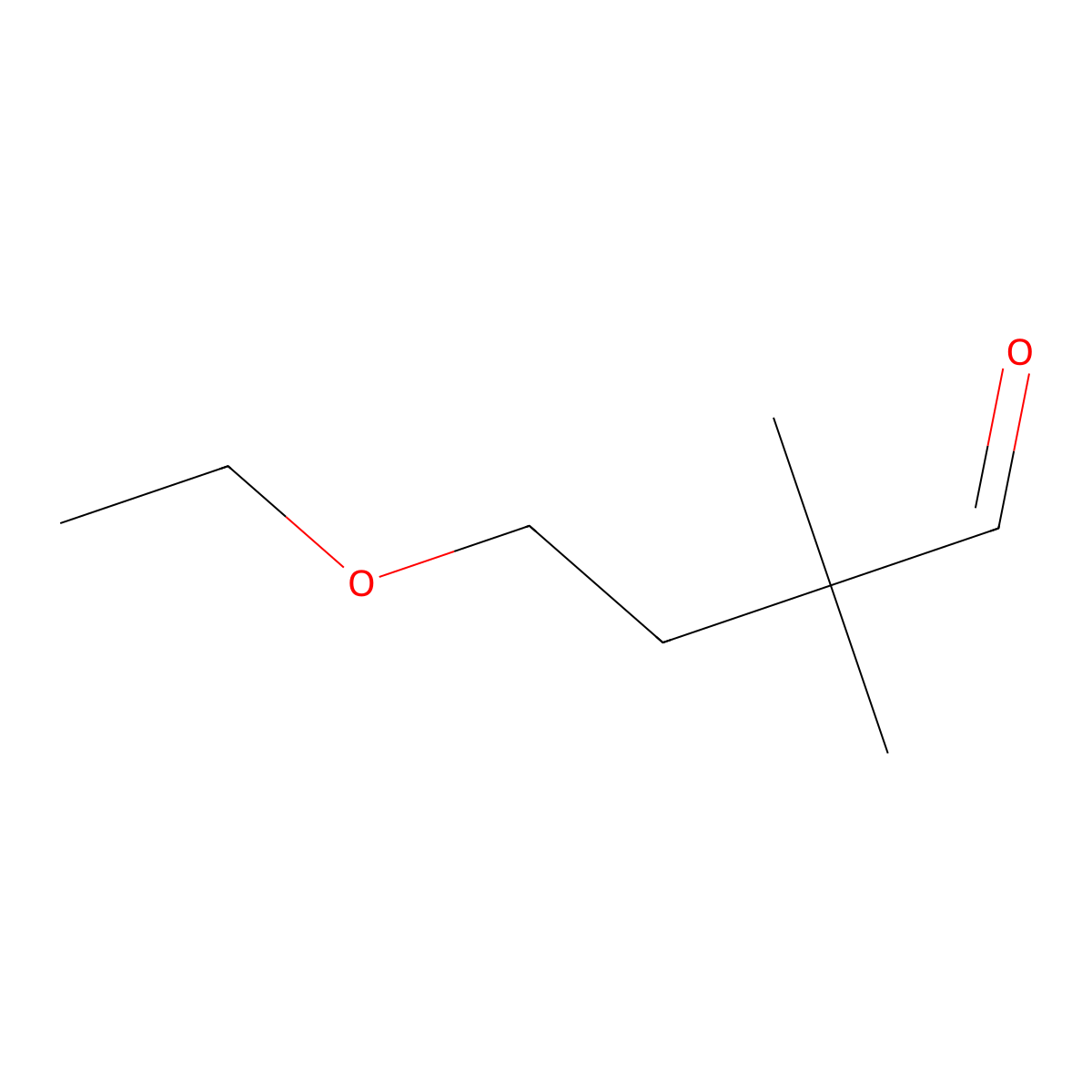 4-Ethoxy-2,2-dimethylbutanal molecular structure, CAS 1935200-96-6