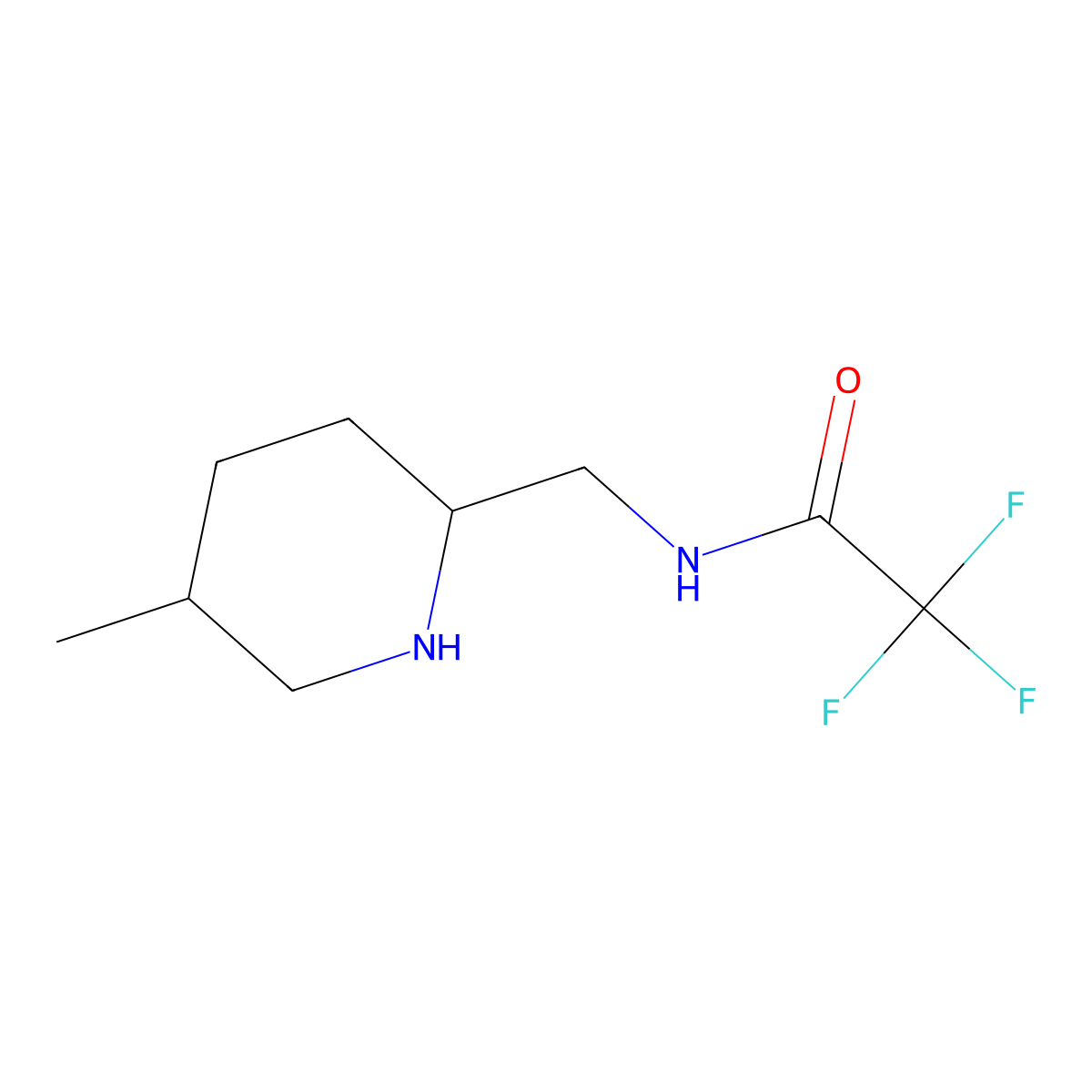 2,2,2-Trifluoro-N-[(5-methylpiperidin-2-yl)methyl]acetamide molecular structure, CAS 1935206-57-7
