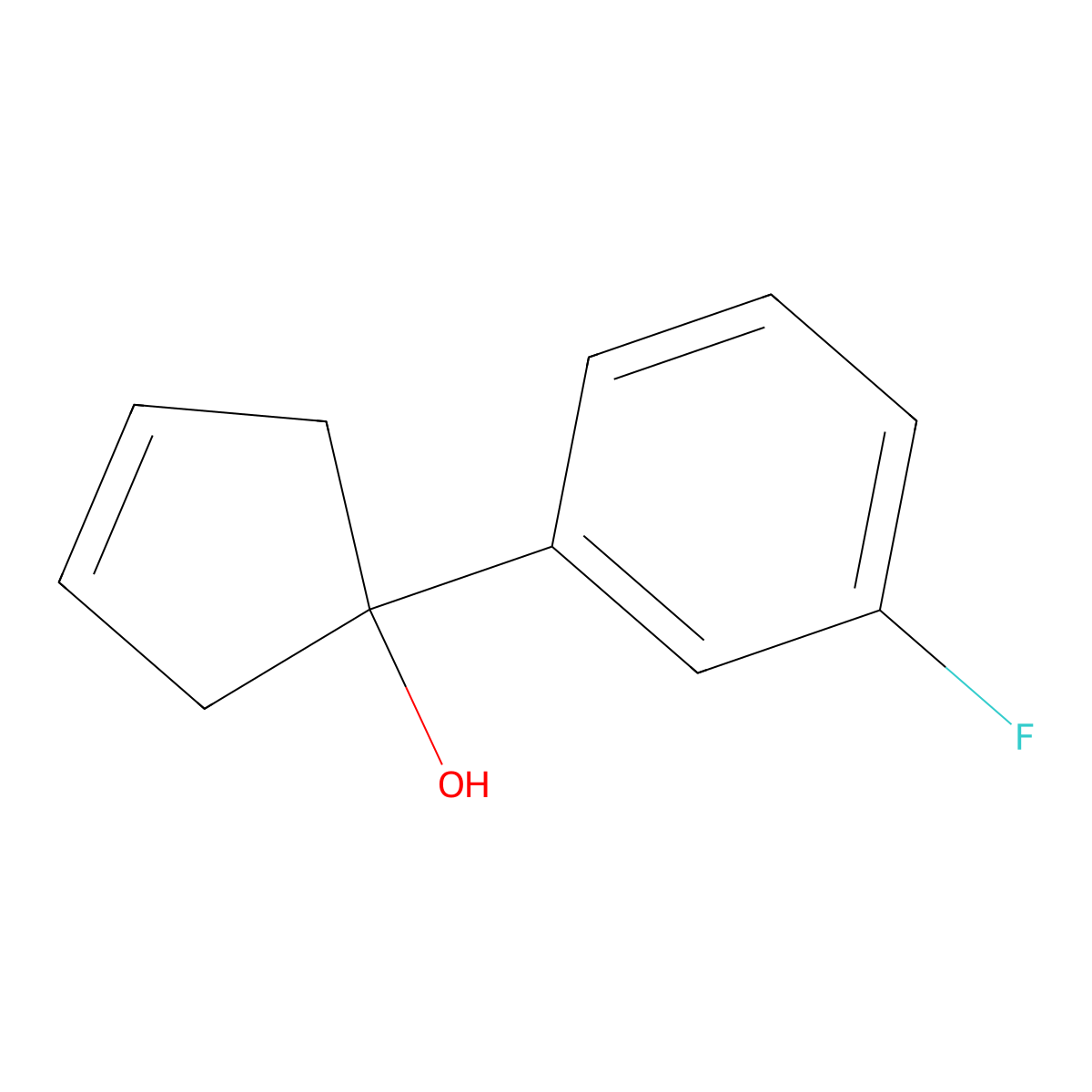 1-(3-Fluorophenyl)cyclopent-3-enol molecular structure, CAS 1935209-55-4