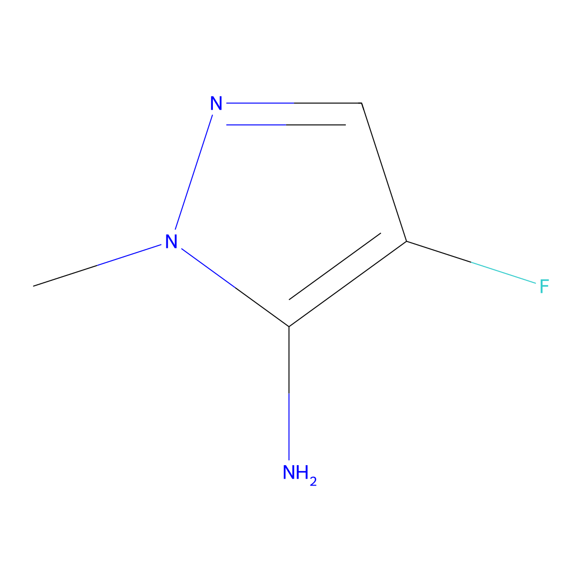 4-fluoro-1-methyl-1H-pyrazol-5-amine molecular structure, CAS 1935209-79-2