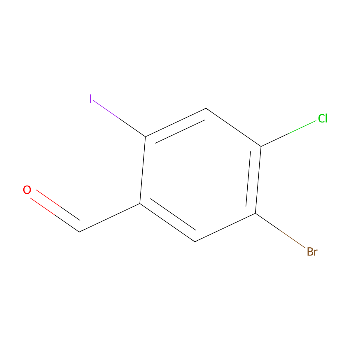 5-Bromo-4-chloro-2-iodobenzaldehyde molecular structure, CAS 1935211-19-0