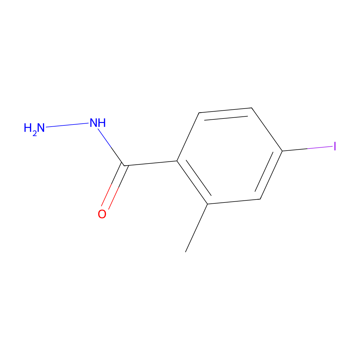 4-Iodo-2-methylbenzohydrazide molecular structure, CAS 1935211-32-7