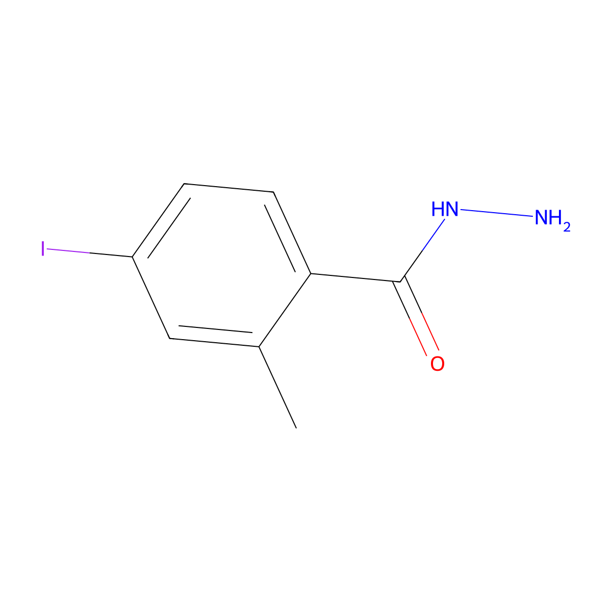 4-Iodo-2-methylbenzohydrazide molecular structure, CAS 1935211-32-7