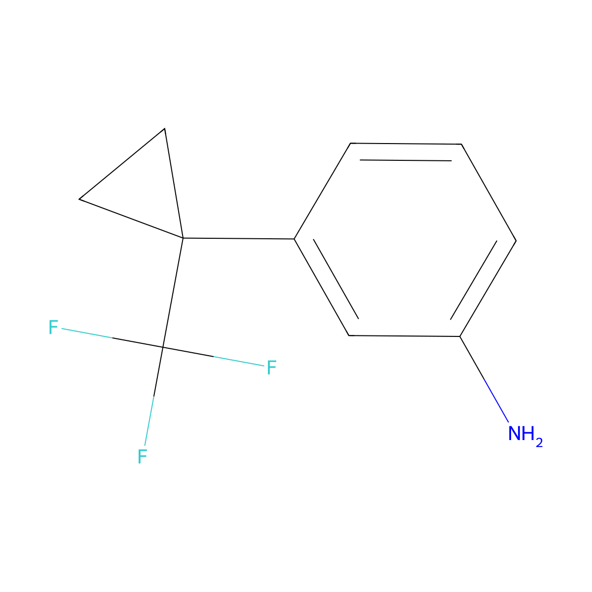 3-(1-(Trifluoromethyl)cyclopropyl)aniline molecular structure, CAS 1935212-46-6