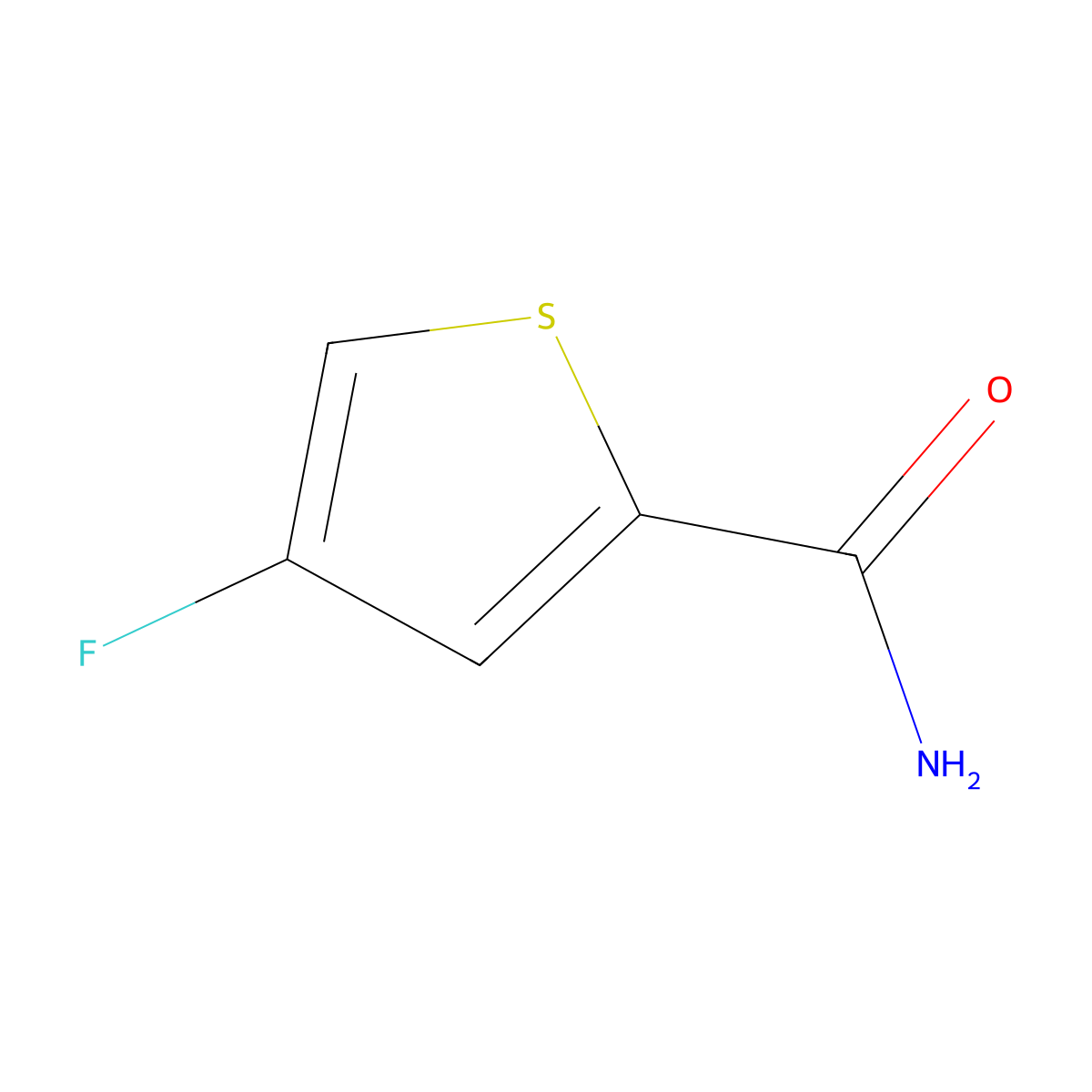 4-Fluorothiophene-2-carboxamide molecular structure, CAS 1935214-02-0