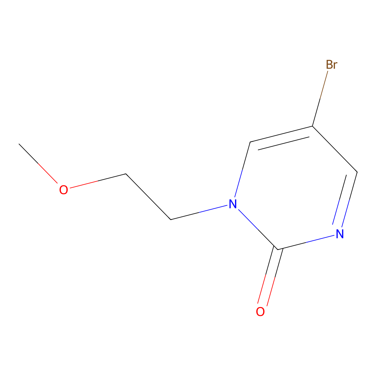 5-Bromo-1-(2-methoxyethyl)pyrimidin-2(1H)-one molecular structure, CAS 1935214-51-9
