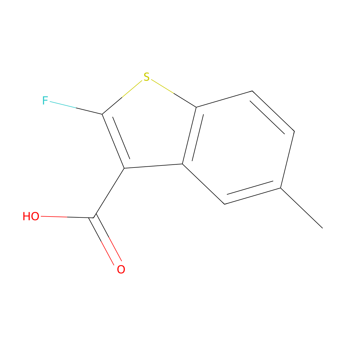 2-Fluoro-5-methylbenzo[B]thiophene-3-carboxylic acid molecular structure, CAS 1935214-87-1