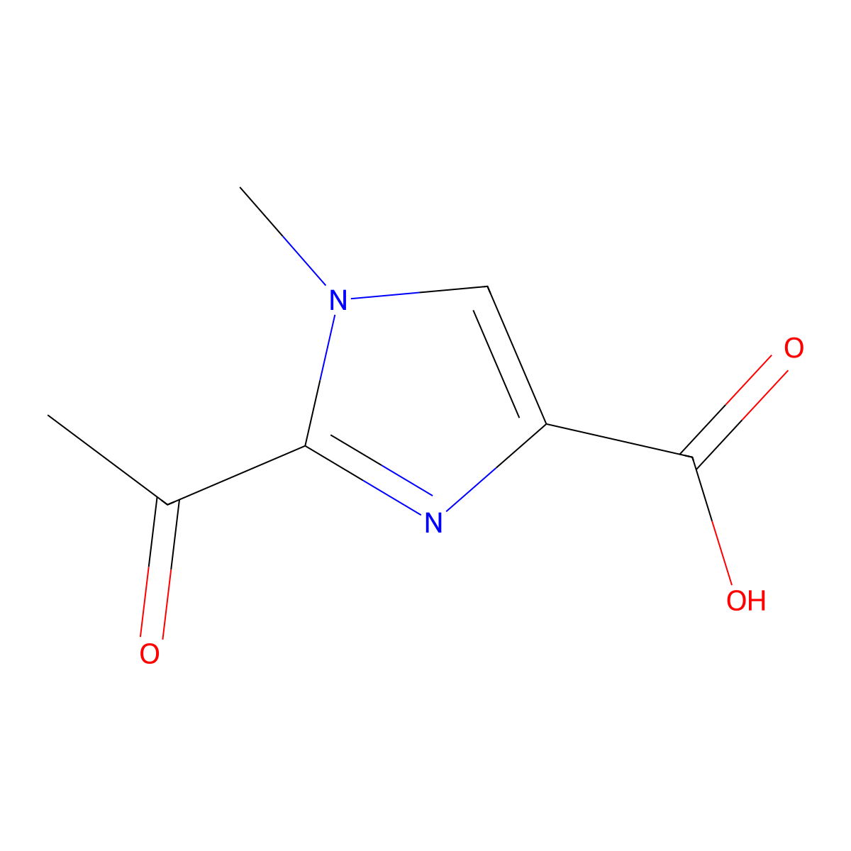 2-Acetyl-1-methyl-1H-imidazole-4-carboxylic acid molecular structure, CAS 1935214-90-6