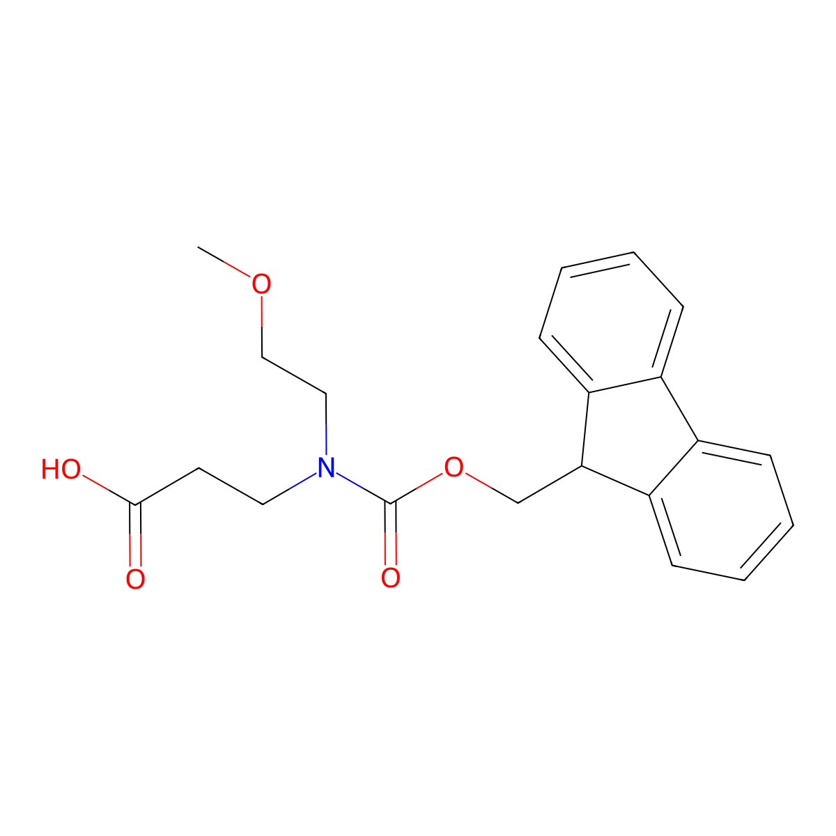 3-({[(9H-fluoren-9-yl)methoxy]carbonyl}(2-methoxyethyl)amino)propanoic acid molecular structure, CAS 1935218-02-2