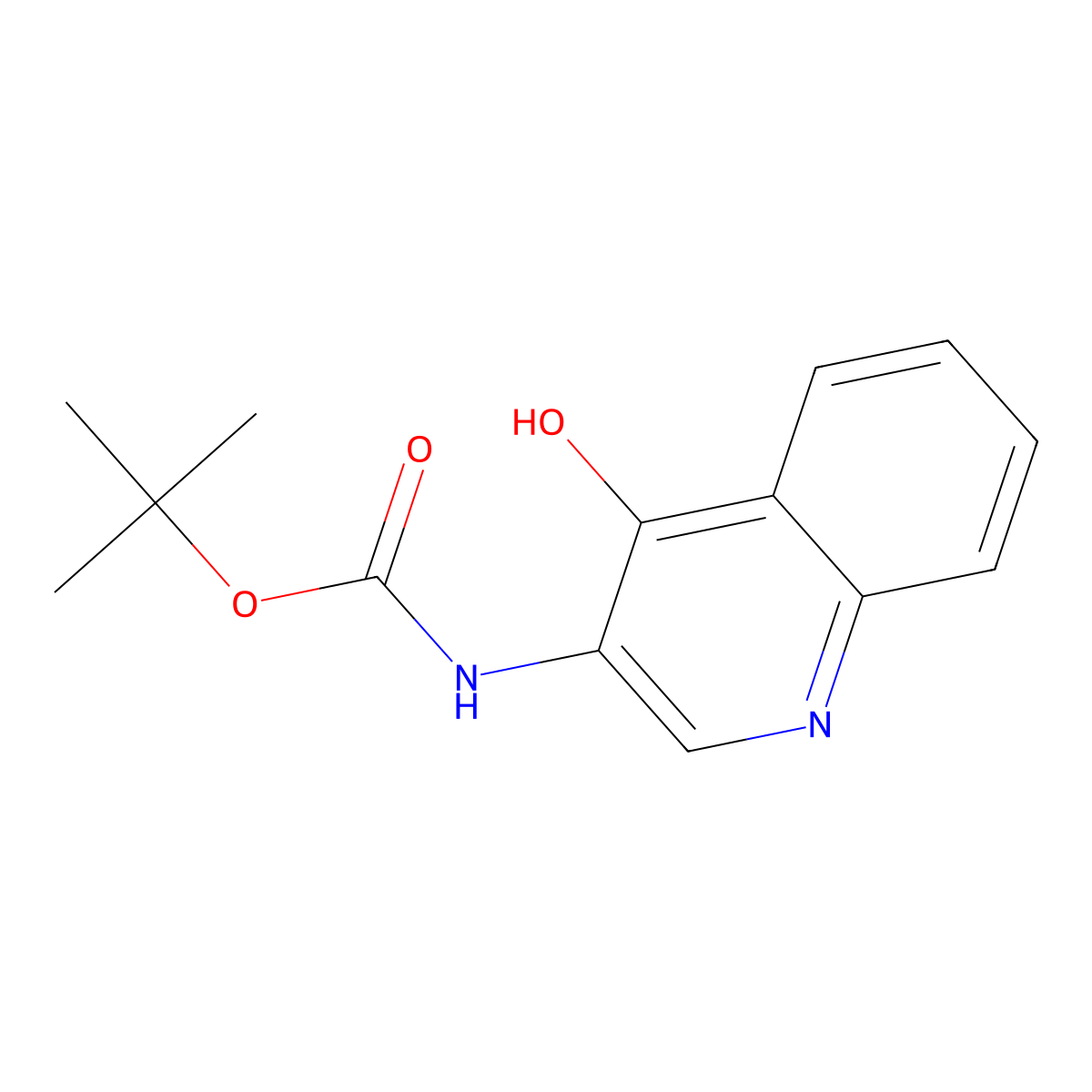 tert-Butyl (4-hydroxyquinolin-3-yl)carbamate molecular structure, CAS 1935218-45-3