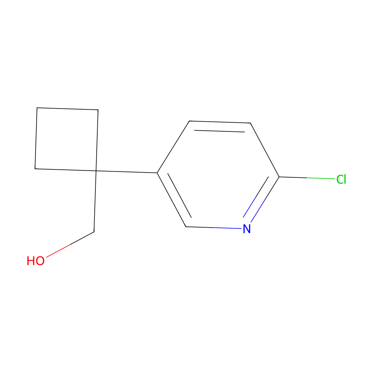 [1-(6-Chloro-3-pyridyl)cyclobutyl]methanol molecular structure, CAS 1935220-71-5