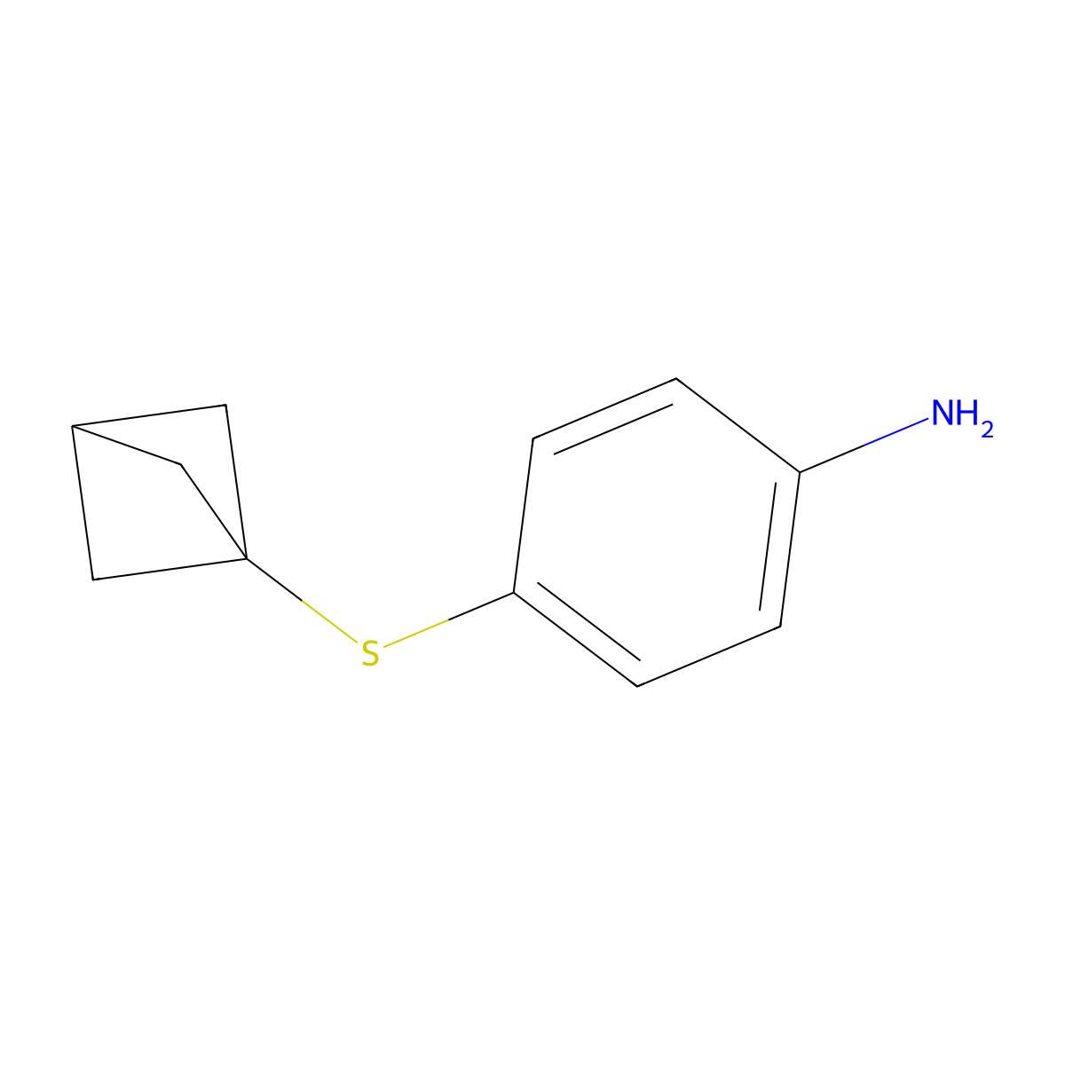 4-(Bicyclo[1.1.1]pentan-1-ylthio)aniline molecular structure, CAS 1935223-20-3