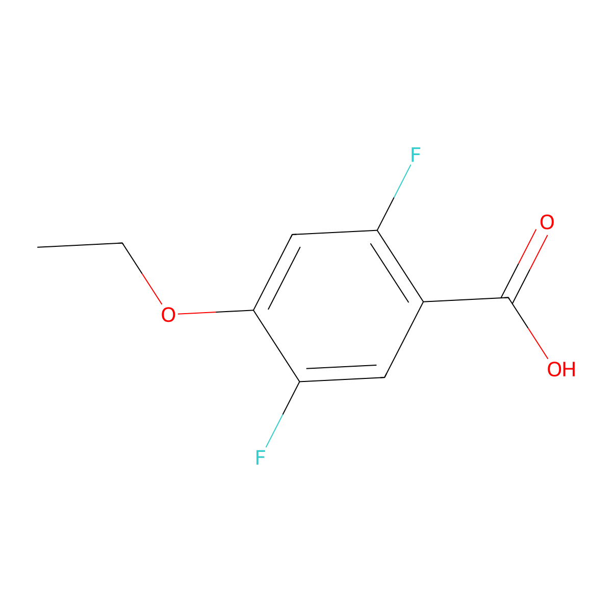 4-Ethoxy-2,5-difluorobenzoic acid molecular structure, CAS 1935223-46-3