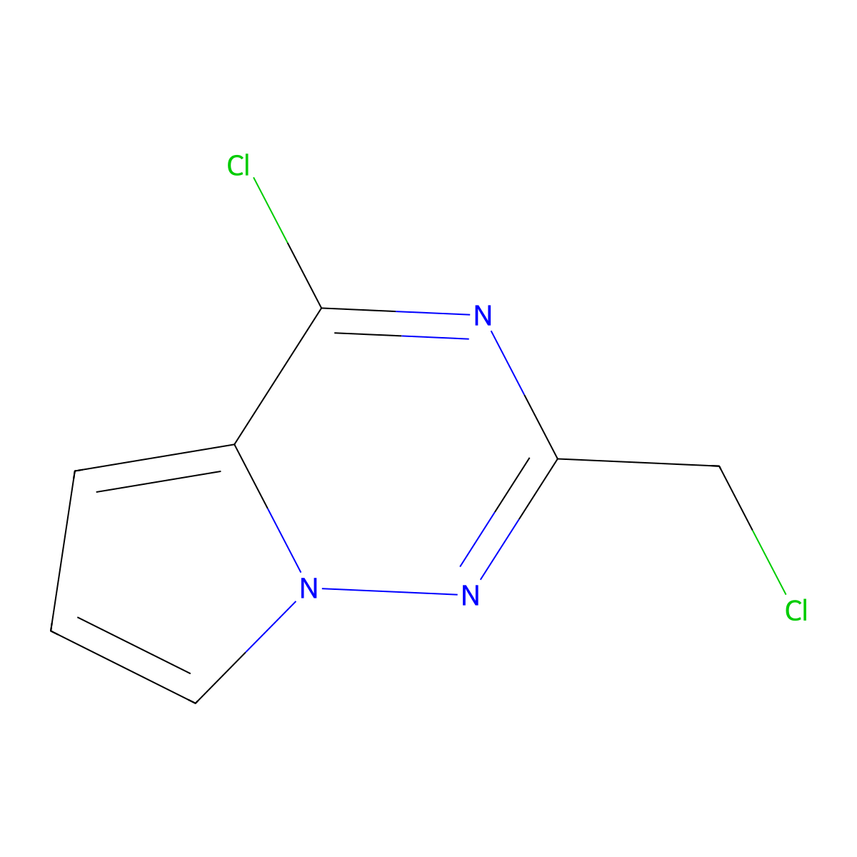 4-Chloro-2-(chloromethyl)pyrrolo[2,1-f][1,2,4]triazine molecular structure, CAS 1935224-92-2