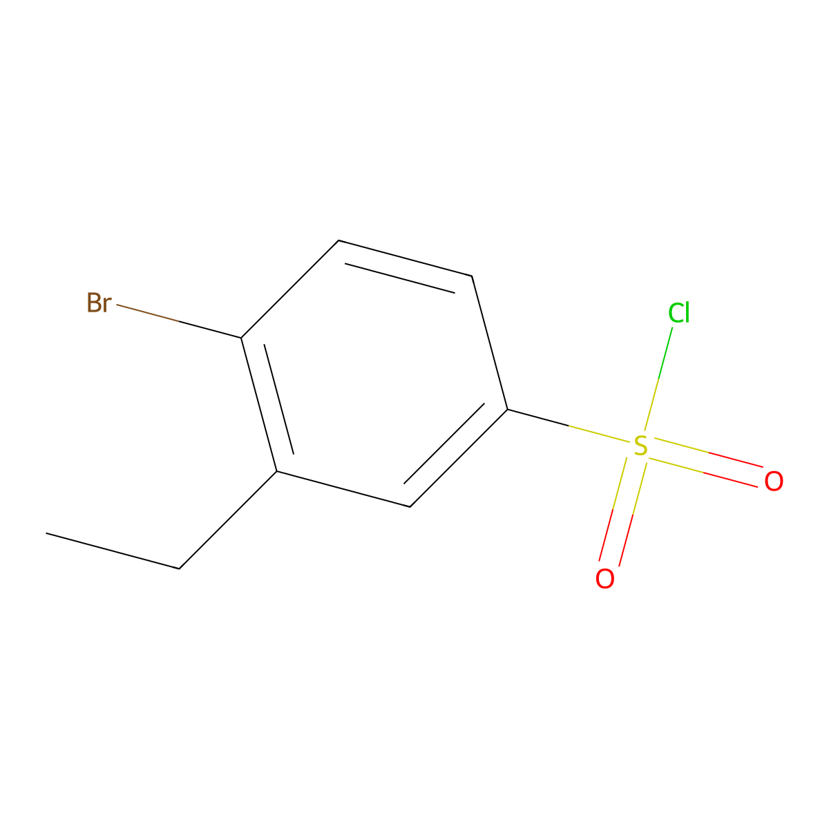 4-Bromo-3-ethylbenzenesulfonyl chloride molecular structure, CAS 1935226-28-0
