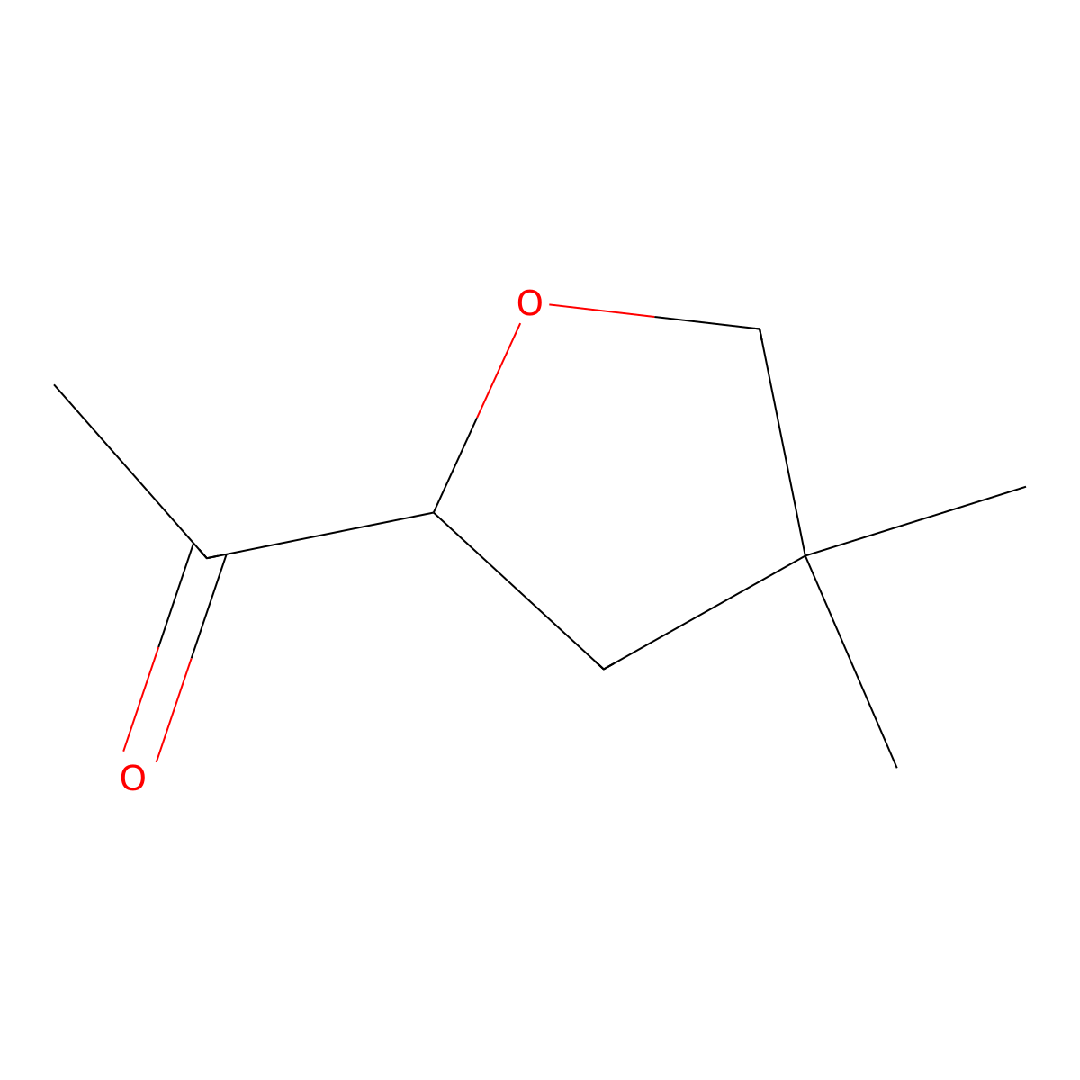 1-(4,4-Dimethyloxolan-2-yl)ethan-1-one molecular structure, CAS 1935230-25-3