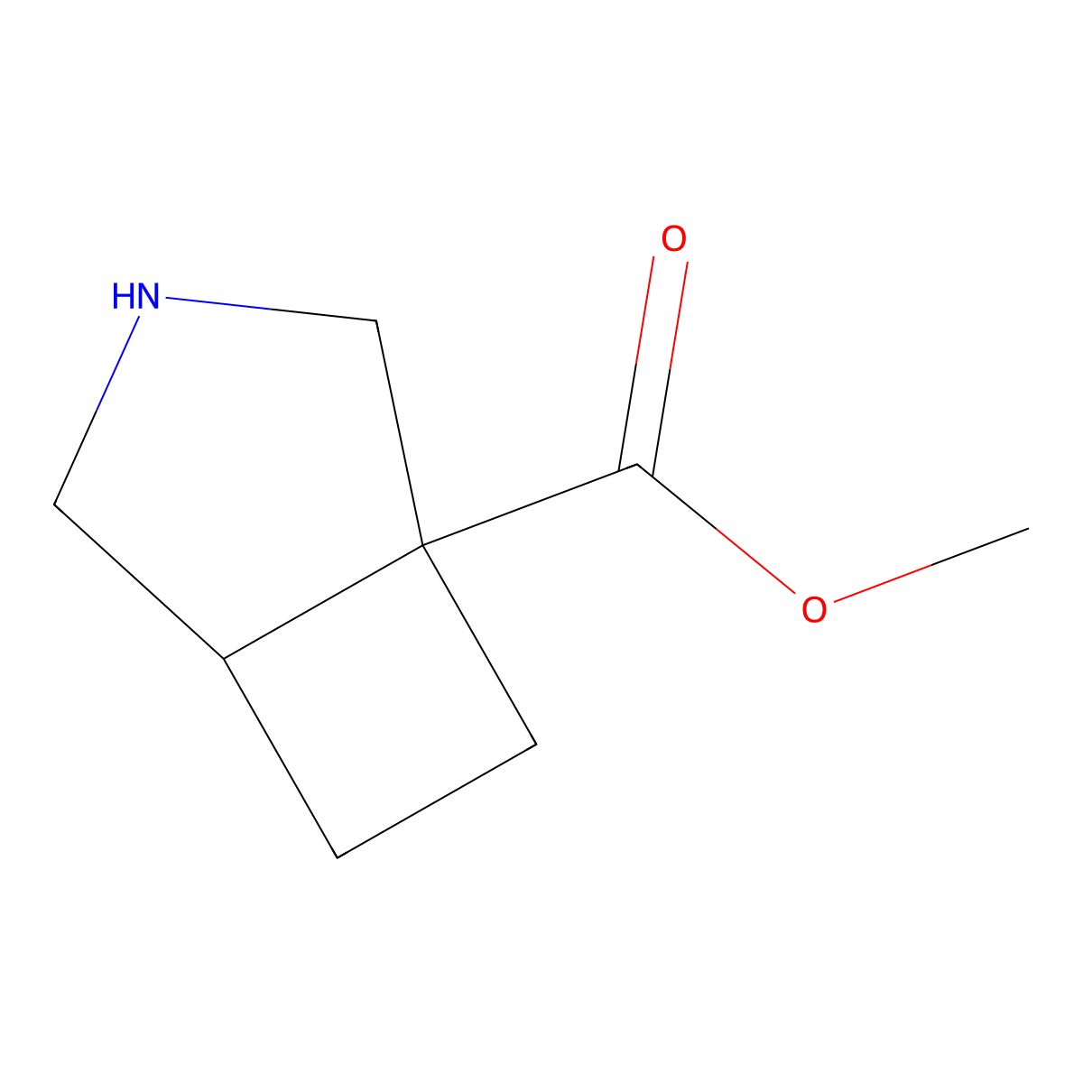 Methyl 3-azabicyclo[3.2.0]heptane-1-carboxylate molecular structure, CAS 1935230-36-6