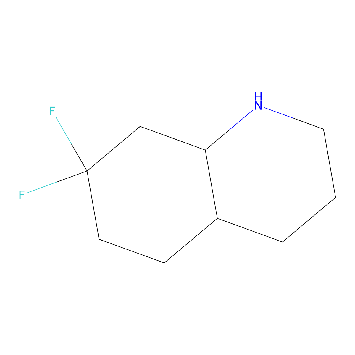 7,7-Difluoro-decahydroquinoline molecular structure, CAS 1935234-07-3