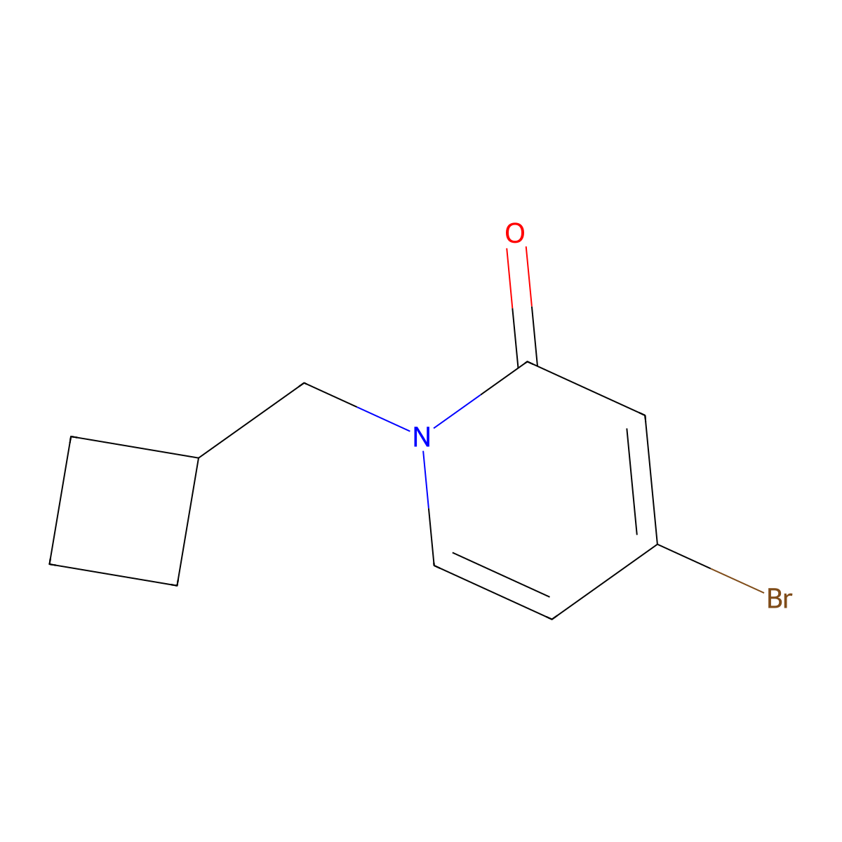 4-Bromo-1-(cyclobutylmethyl)pyridin-2(1H)-one molecular structure, CAS 1935237-65-2