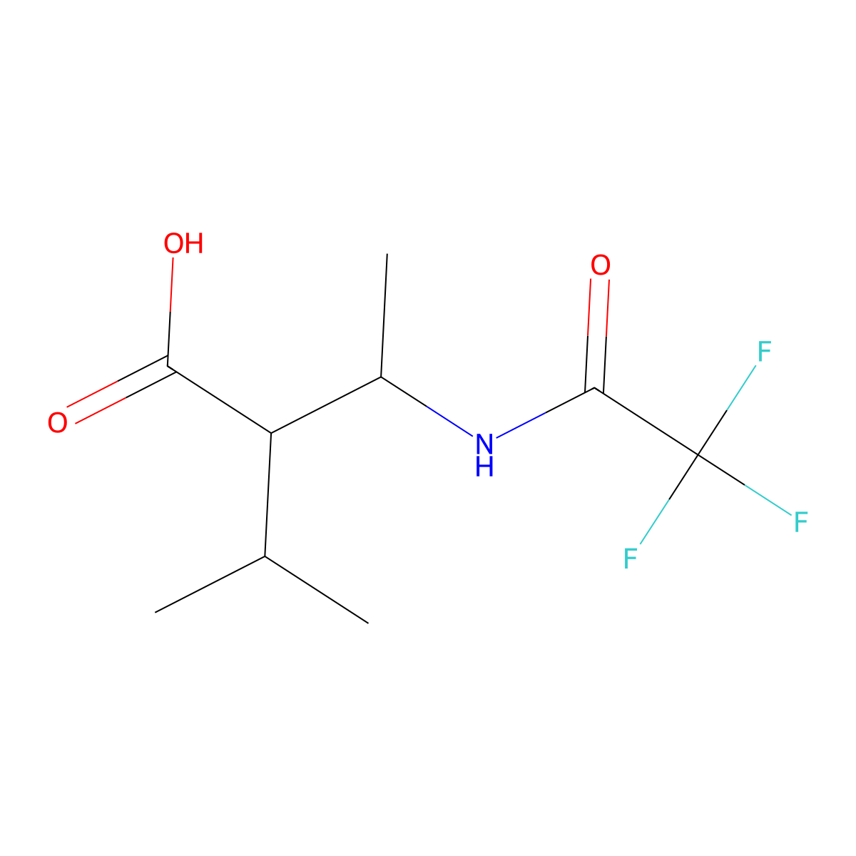 3-Methyl-2-[1-(trifluoroacetamido)ethyl]butanoic acid molecular structure, CAS 1935239-60-3