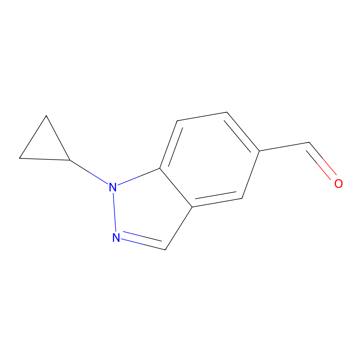1-Cyclopropyl-1H-indazole-5-carbaldehyde molecular structure, CAS 1935241-89-6