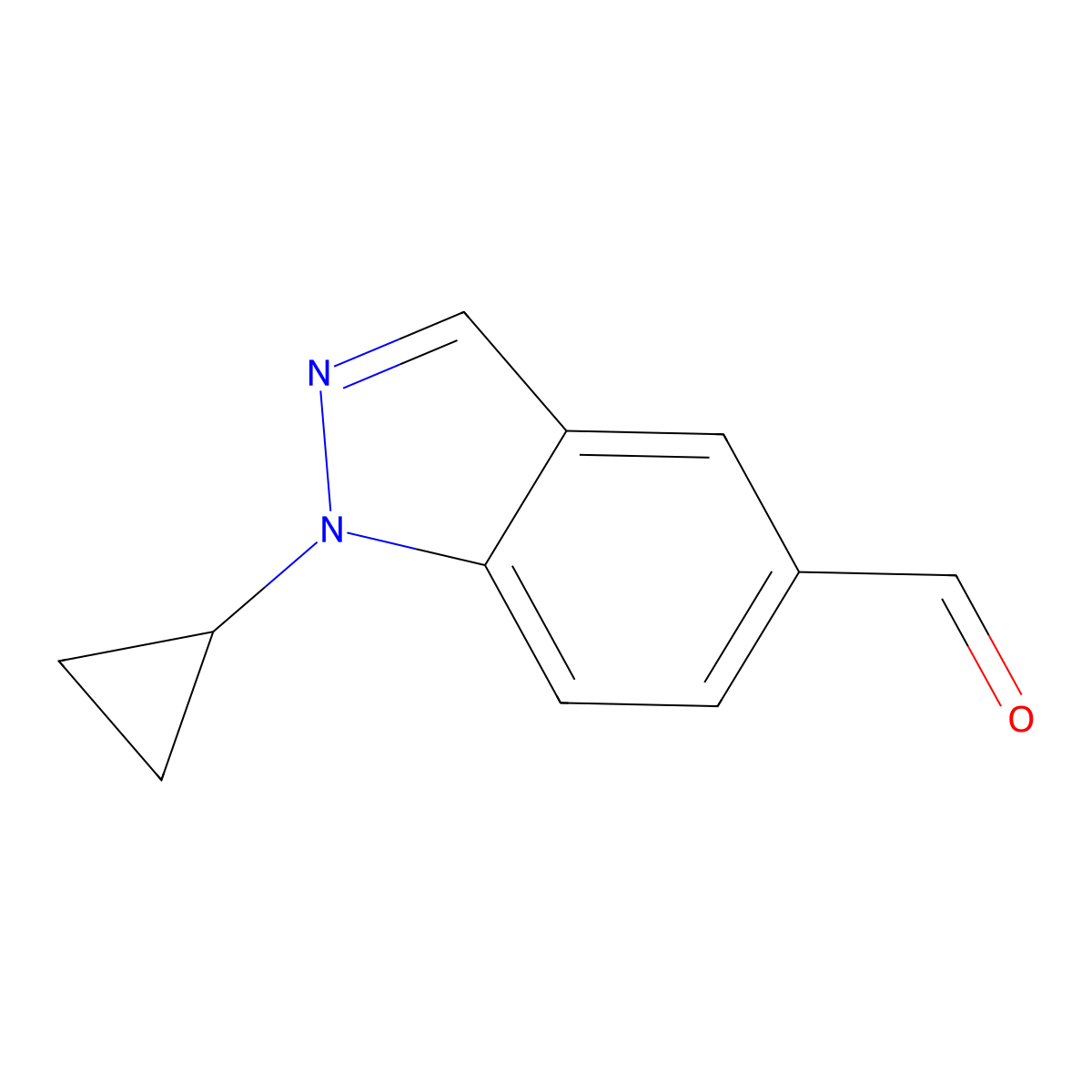 1-Cyclopropyl-1H-indazole-5-carbaldehyde molecular structure, CAS 1935241-89-6
